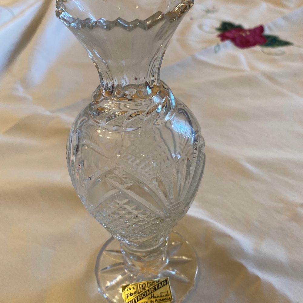 Crystal bud vase